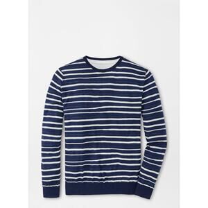 Peter Millar XXL Offshore Stripe Silk Wool Crewneck $399